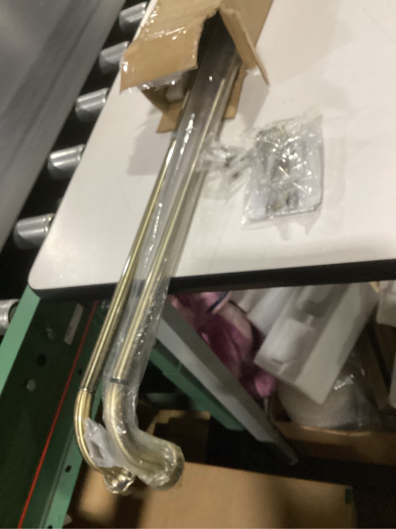 Condition photo showing Good Condition for 2 pack antique bronze disc curtain rods, 48-84 inches window curtain rod,adjustable room darkening drapery rod with aluminum finials and brackets,wrap around design 48-84" & 2pcs antique bronze