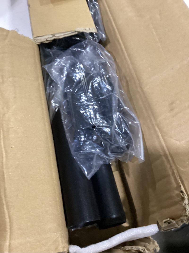 Condition photo showing As Is for zocone tension curtain rod 51-168 in(4.25-14 ft), outdoor curtain rod no drilling for patio window, adjustable shower curtain rod for bathroom, extra long tension rod diameter 1.26in never rust, black black 51-168 inches