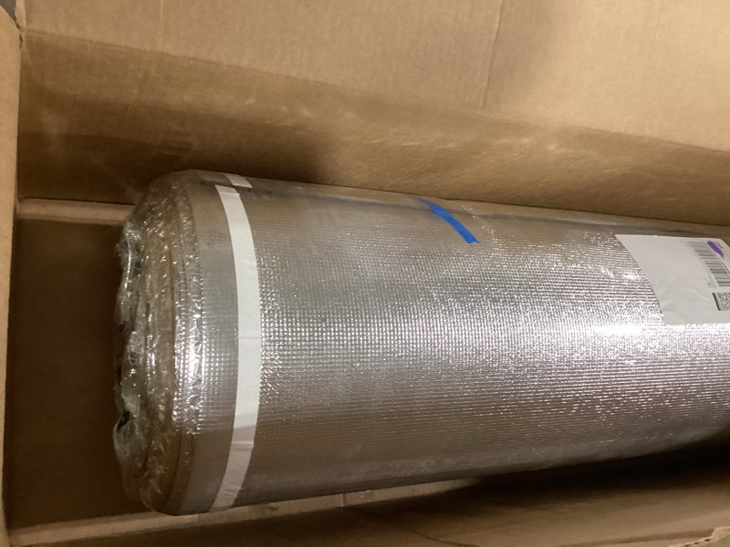 Condition photo showing New/Like New for 3-in-1 Acoustic Premium Floor Underlayment - 200 sqft Roll - 3mm Thick EVA with Silver Foil Vapor Barrier - Moisture Barrier, Thermal Insulation, Sound Insulation (Green Protect)