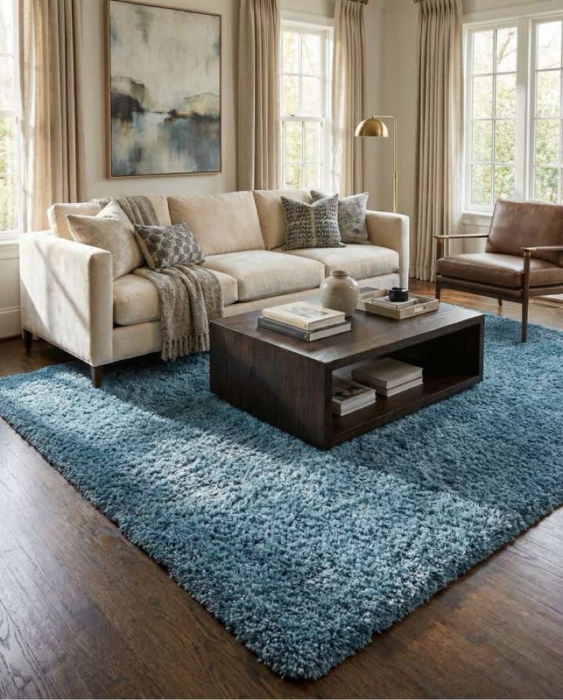 Alfombra  Kristal colletion amazon MD111 navy / blue 5’ x 7’