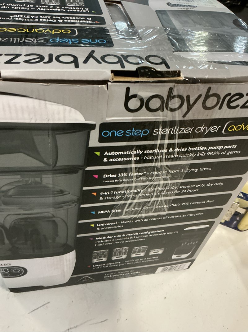 Condition photo showing New/Like New for baby brezza bottle sterilizer and dryer advanced – 33% faster - largest capacity steam sanitizer - universal sterilization machine for all bottles + pump parts - hepa air filter