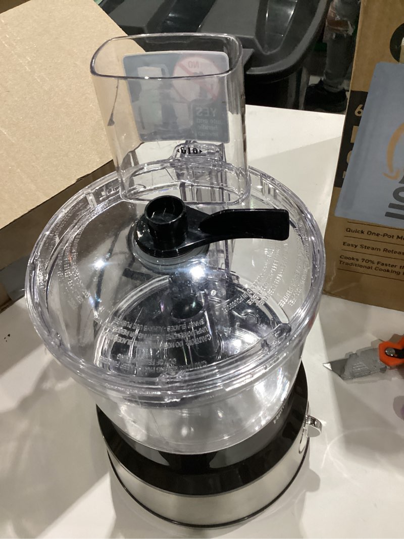 Condition photo showing Good Condition for hamilton beach food processor & vegetable chopper for slicing, shredding, mincing, and puree, 10 cups + easy clean bowl scraper, black and stainless steel (70730)