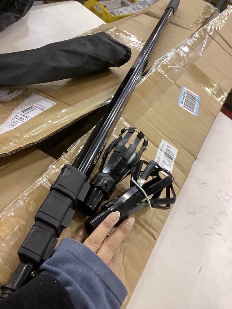 Condition photo showing As Is for LOVEETA® Gen2 12Ft [18Ft Reach] Extendable Light Bulb Changer Pole for High Ceilings – Telescopic Light Bulb Pole Changer with Bulb Gripper, Chandelier Lights - Jet Black