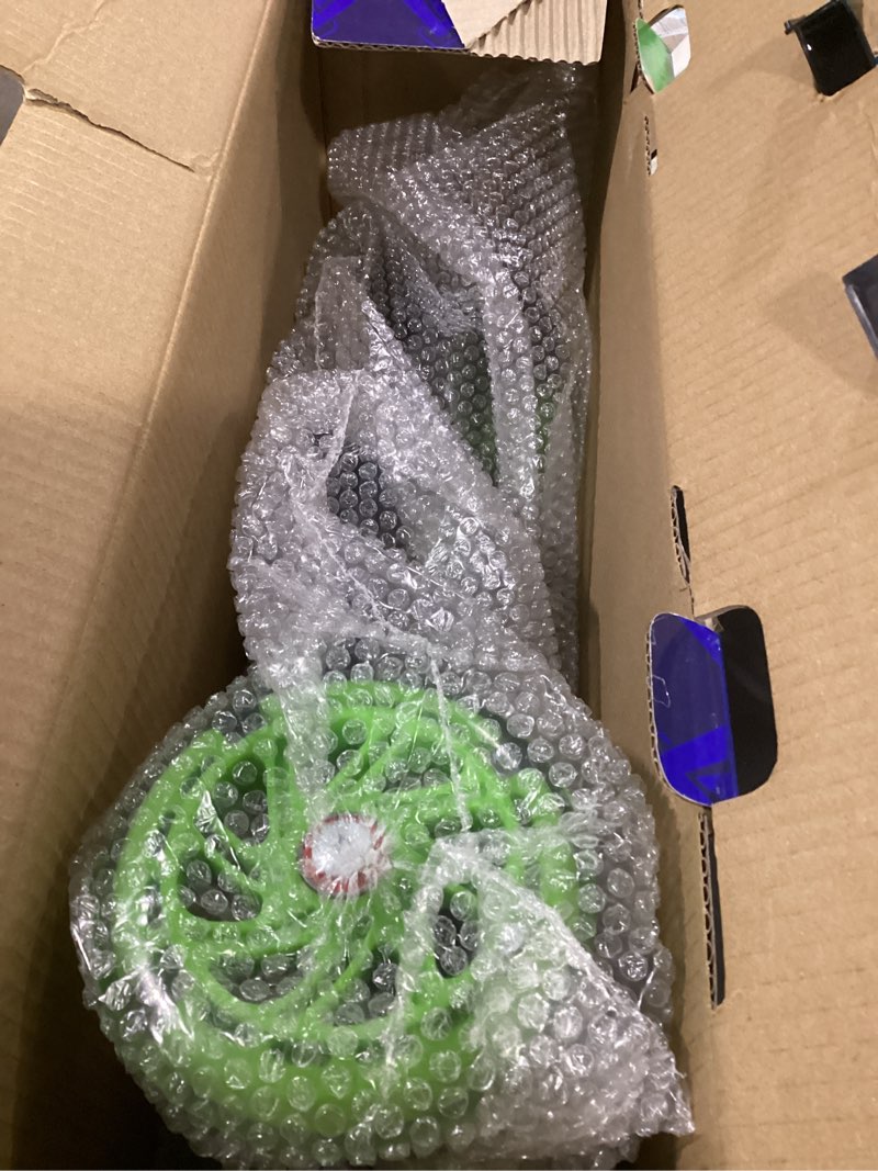 Condition photo showing New/Like New for black & green mini 3 wheel scooter for kids – lean-to-steer with led light-up wheels, adjustable handlebar, wide anti-slip deck, smooth pu wheels, rear foot brake – toddler scooter for ages 2+