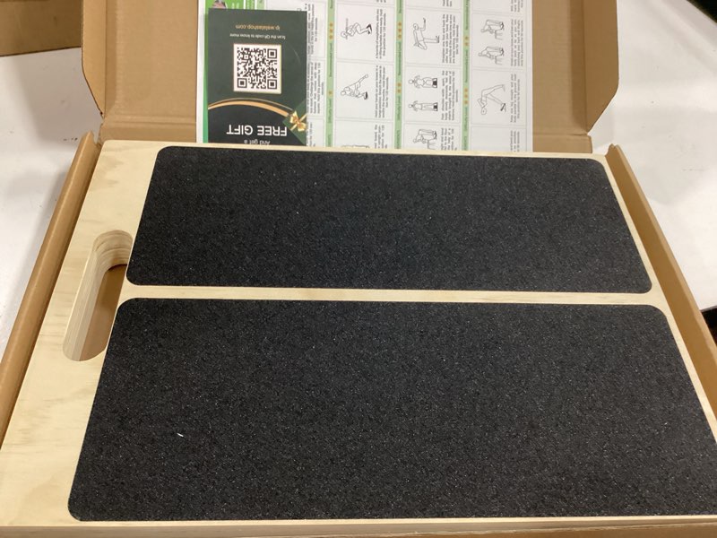 Condition photo showing New/Like New for Portable Wooden Slant Board for Calf Stretching Squats Calf Stretcher Pilates Physical Therapy Equipment Adjustable Incline Board for Knees Ankle Heel Feet Leg