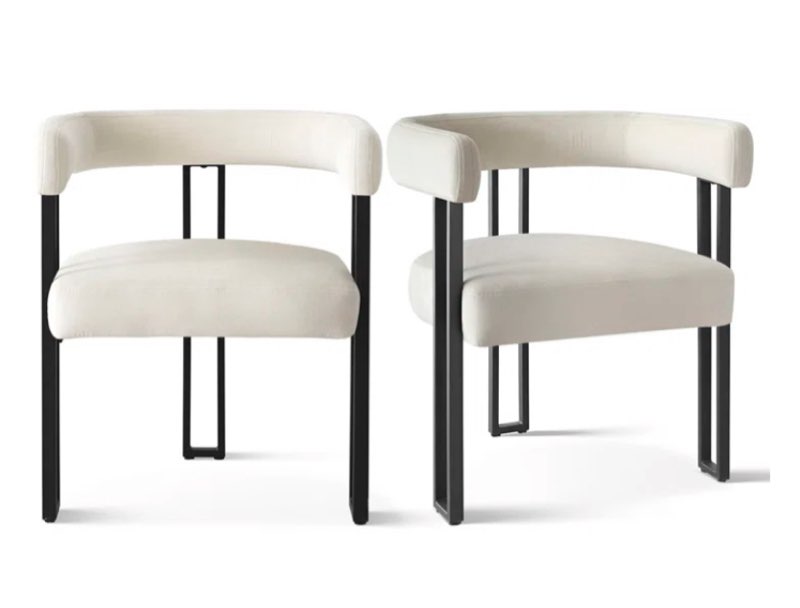 Dulcine Velvet Upholstered Armchair (Set of 2)