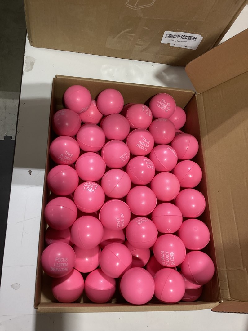 Condition photo showing Good Condition for shappy 72 pcs inspirational stress relief balls motivational stress ball encouraging pu bulk balls for adults small therapy fidget relief toys for valentines gifts (pink) pink 72