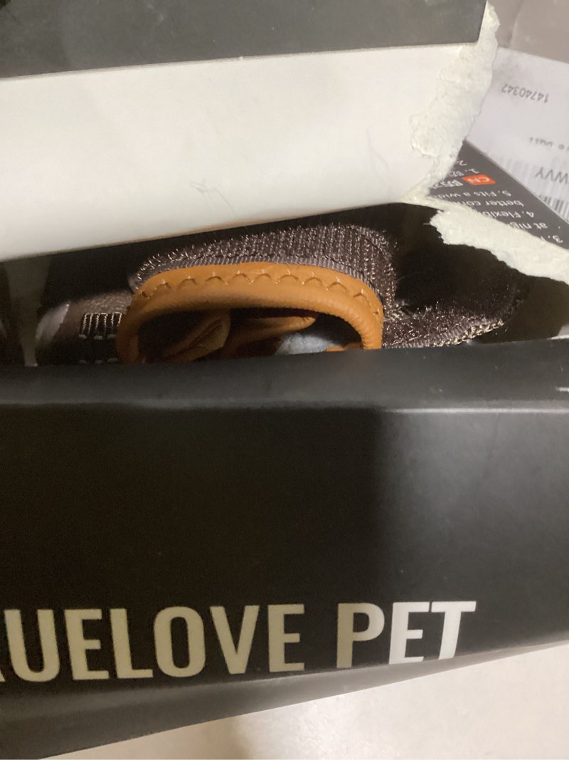 Condition photo showing Good Condition for EXPAWLORER 4PCS Anti-Slip Dog Shoes - Waterproof Dog Booties & Paw Protectors with Reflective Straps for Outdoor Cold/Hot Pavement, Indoor Hardwood Floors, Winter Boots for Small Medium Large Dogs Brown Size 1: 2.01"x1.65" (L*W) (Pack of 4)