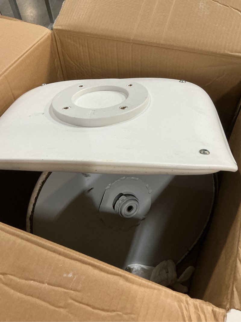 Condition photo showing As Is for Kidol & Shellder Bar Stools Set of 2 Adjustable Swivel Counter Height Stools, Modern PU Leather Upholstered with Back Solid Color Barstools for Kitchen Island White White set of 2