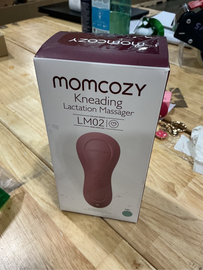 Condition photo showing New/Like New for momcozy rolling lactation massager with heat, 3-in-1 real-like massage for relieve clogged ducts, breast massager warming for breastfeeding, improve milk flow, blue-green blue-green pack of 1