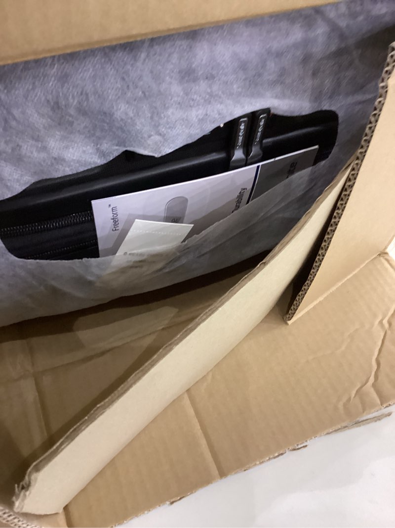 Condition photo showing Good Condition for Samsonite Freeform Hardside Carry-On Luggage with Spinner Wheels - Hardshell Suitcase - TSA, Airline-Approved - Expandable Hard Shell, Smooth Rolling Wheels for Lightweight Travel – Black Carry-on Spinner Black