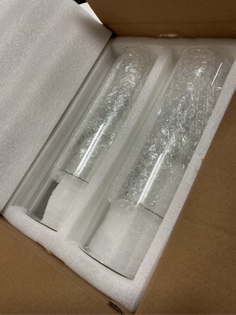 Condition photo showing Good Condition for 48 pack thick glass cylinder vases 4,6,9,12 inch tall clear flower vase hurricane floating candle holder for table centerpiece wedding home decor 48 pack(4,6,9,12 inch)