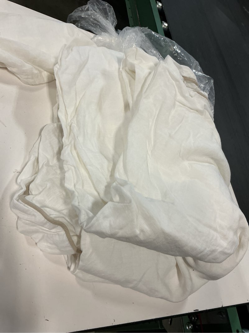 Condition photo showing Good Condition for european linen piped duvet cover set of 3 king size 