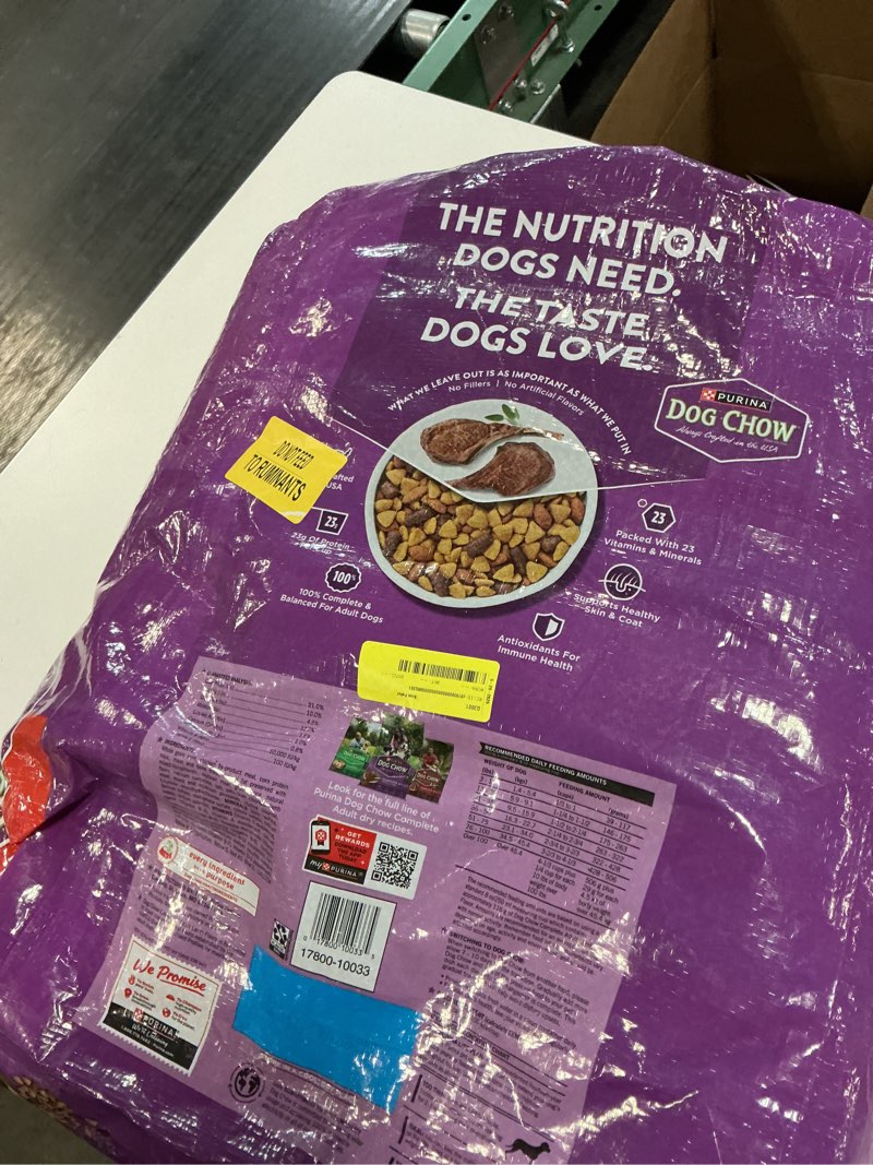 Condition photo showing New/Like New for ub 09/27 dog chow complete adult lamb dry dog food - 44lbs
