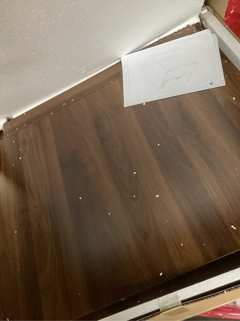 Condition photo showing Good Condition for KEIKI 23.62”-118”L Extendable Foldable Dining Room Table with Storage Cabinet & Outlet, 1-10 People Wood Modern Rectangle Expandable Furniture for Kitchen Living Meeting Room, 6 Length Options Large Walnut