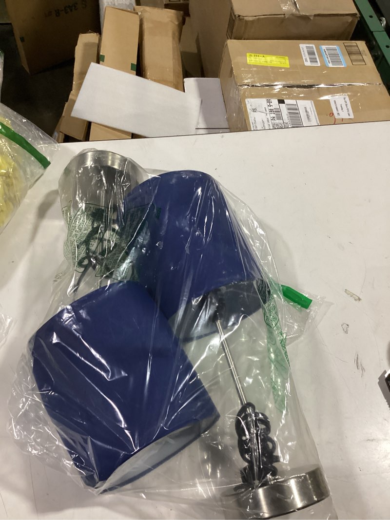 Condition photo showing New/Like New for blue table lamps 3 color temperatures - 2700k 3500k 5000k bedside lamps with usb c and a ports, pull chain lamps for bedrooms with ac outlet, nightstand lamps with black metal base for kids boys