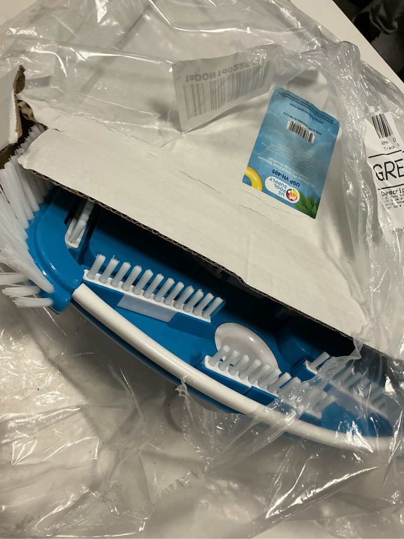 Condition photo showing Good Condition for u.s. pool supply 12" deluxe weighted butterfly pool vacuum head with side brushes, swivel hose connection, pole handle - clean debris above ground & in-ground swimming pools, spas – vinyl liner safe 12" with side brushes