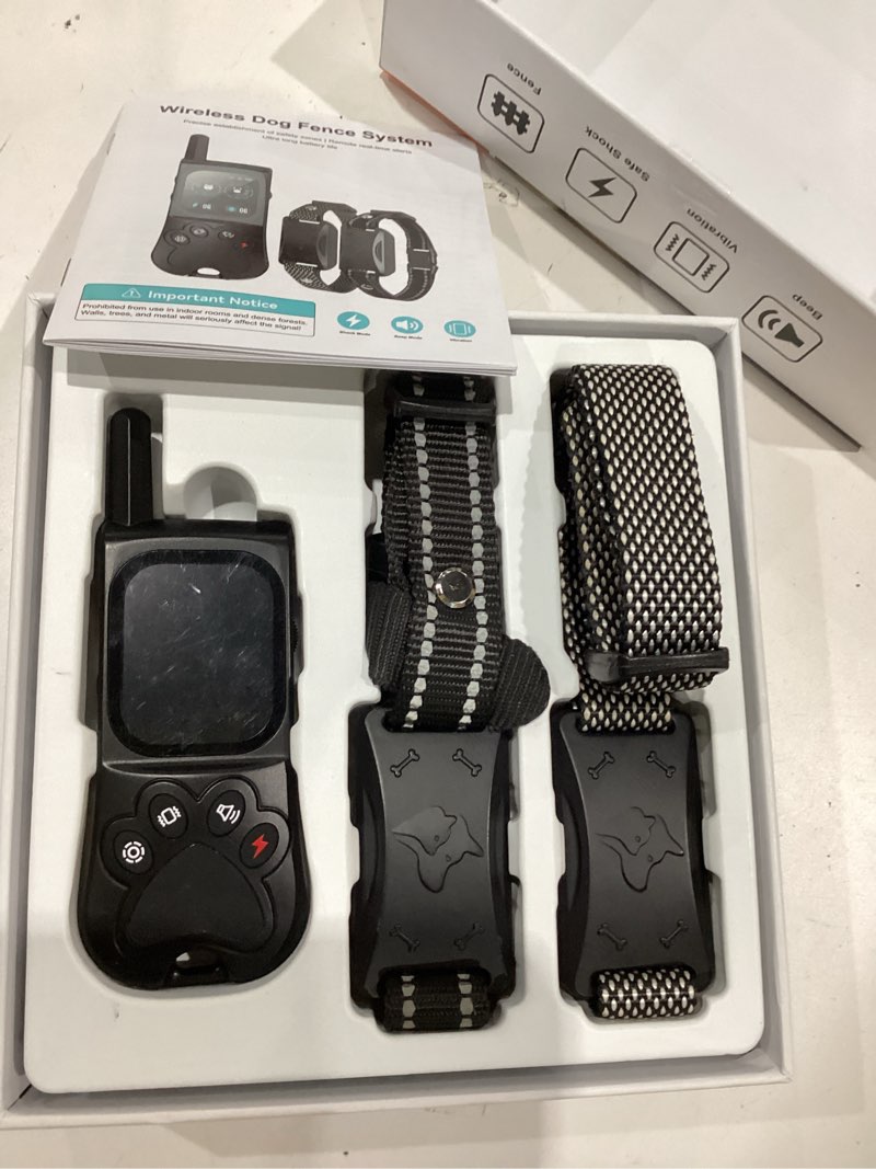 wireless dog fence system, electric dog fence with 3 warning modes, waterproof portable perimeter do