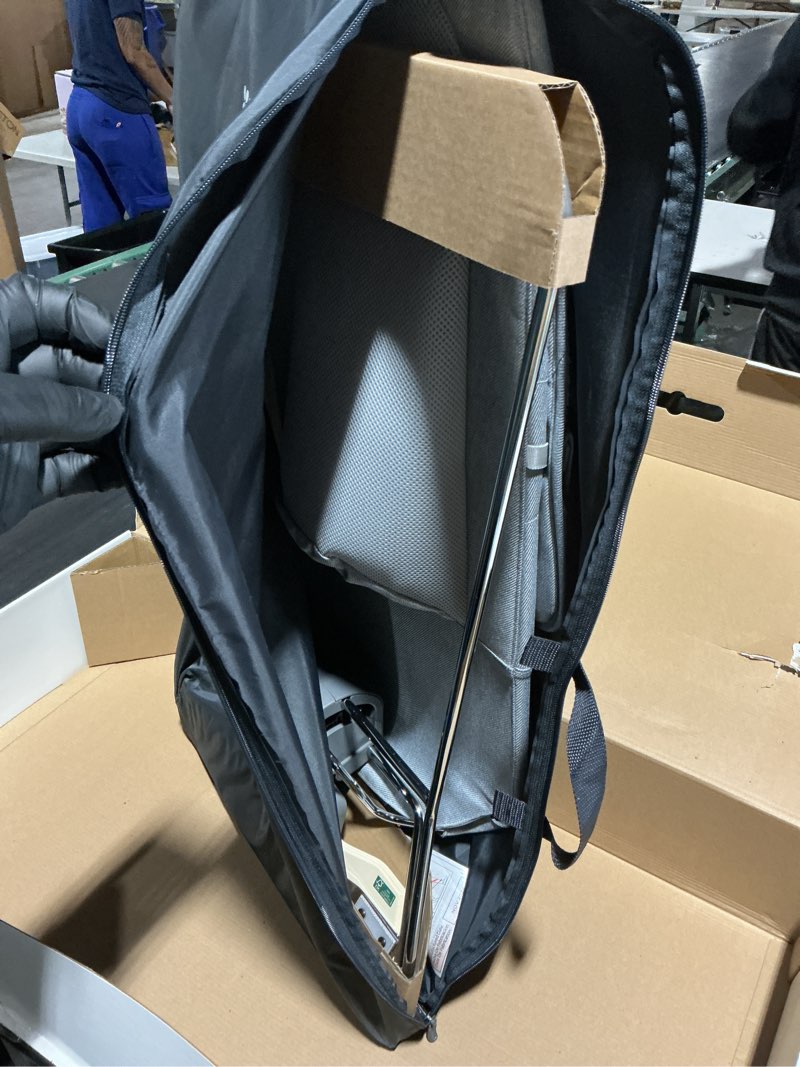 Condition photo showing New/Like New for UPPAbaby Mira Bouncer/Portable 2-in-1 Bouncer + Seat Grows with Your Baby/GREENGuard® Gold, JPMA + FSC® Certified/Cozy Seat Liner + Storage Bag Included/Stella (Grey Mélange/Silver Chrome/Maple Wood)