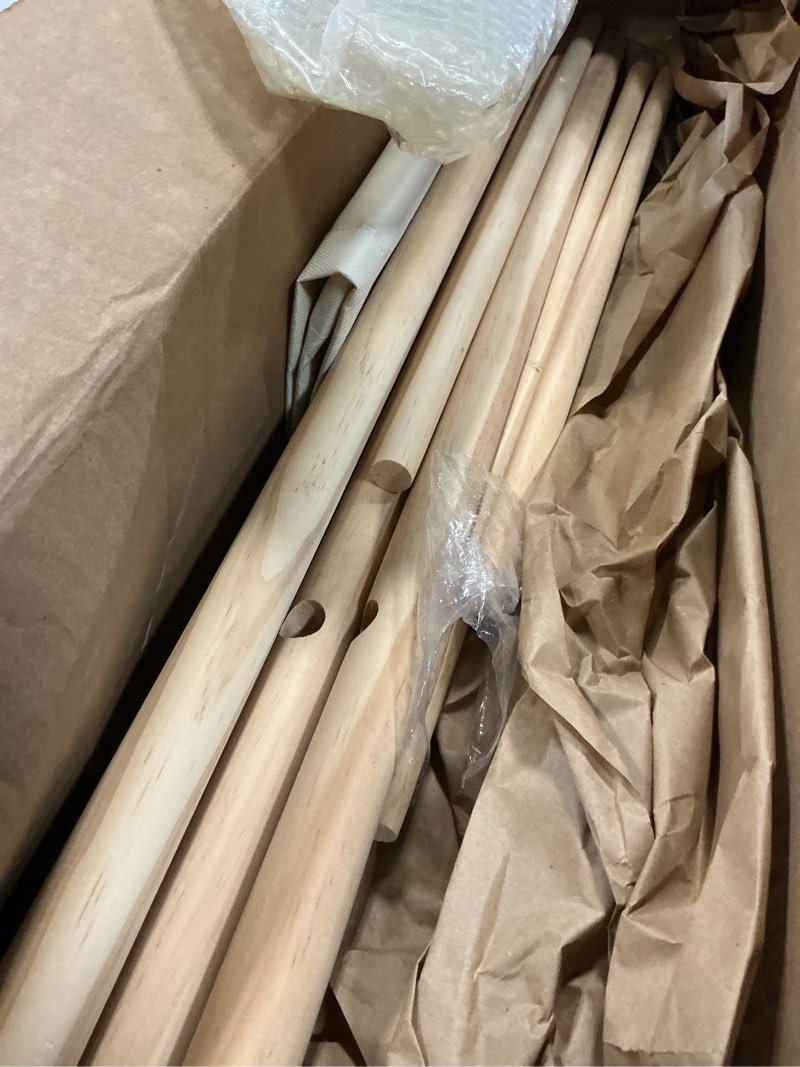 Condition photo showing Good Condition for garment rack for pets/dolls/baby, hanger rack, dress up storage, clothes organizer, wooden (beige, large) beige large