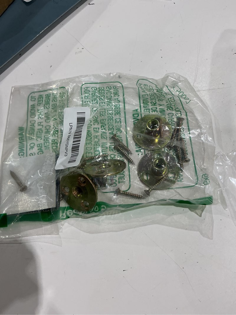 Condition photo showing Good Condition for leg mounting plates t-nuts 5/16"-18 threaded round bracket mounts - set of 4