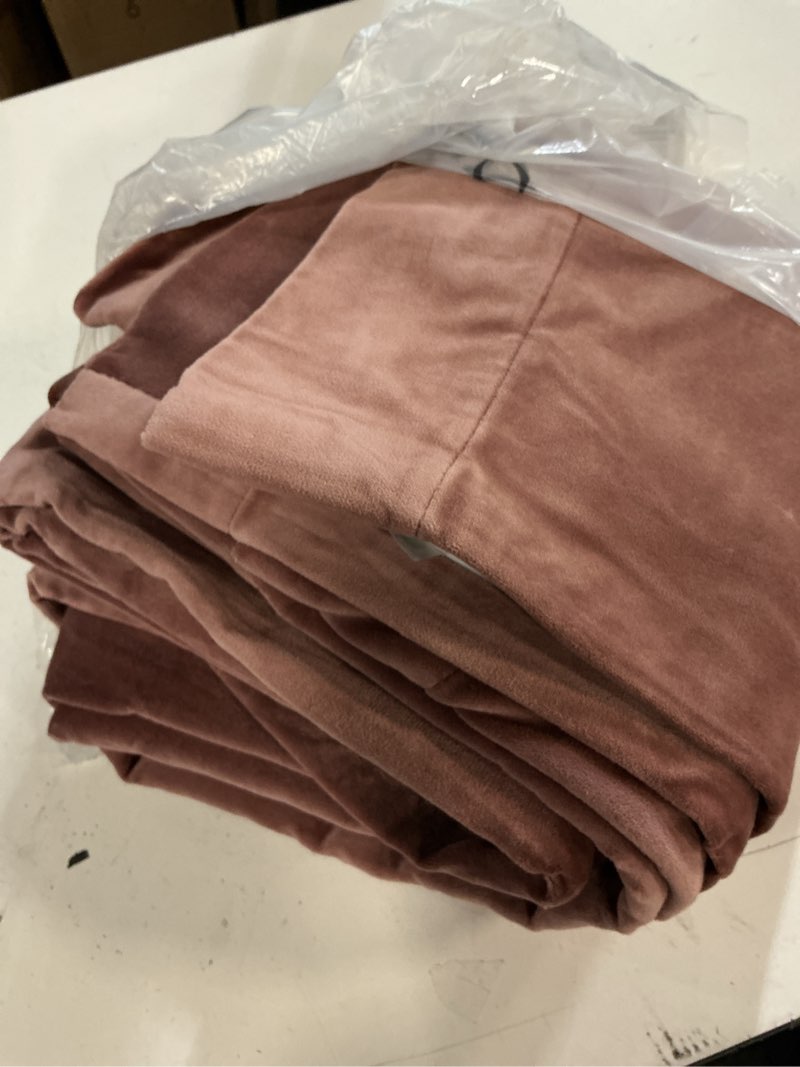 Condition photo showing Good Condition for quince cotton velvet room darkening curtain 48 in x 98 in (color may vary)