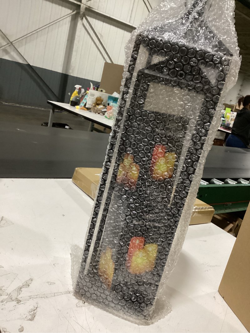 Condition photo showing New/Like New for 22'' 19'' large lanterns decorative outdoor indoor, set of 2 black metal candle lanterns modern farmhouse floor lanterns decorative for home decor, mantle, fireplace, patio, porch, garden black 22in and 19in
