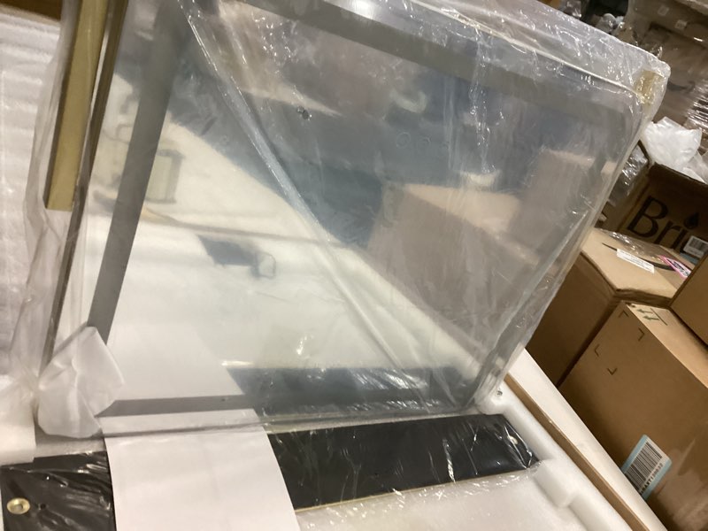 Condition photo showing Good Condition for FENNIO Gold Vanity Mirror with Lights 22"x19", LED Lighted Makeup Mirror, Large Makeup Mirror, Make up Mirror with Lighting,Touch Screen with 3-Color Lighting,Dimmable,for Vanity Desk Tabletop Gold 22"L x 17"W