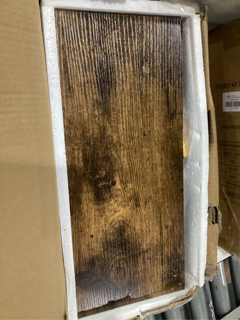 Condition photo showing New/Like New for qeeig bathroom floating shelves for wall - 15.7" wall mounted shelf over toilet farmhouse home decor display bookshelf small 15.7 x 6.7 inch set of 2, rustic brown (008-40bn) 15.7" a. brown
