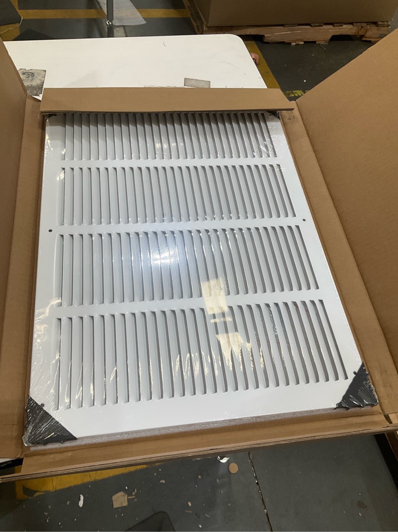 Condition photo showing Good Condition for 20"wx14"h duct opening return air grille,air return vent cover grill for sidewall and ceiling,solid steel ac vent cover hvac cold air intake grille without filter house,outer dimension:21.75wx15.75"h for 20''w×14''h-duct opening