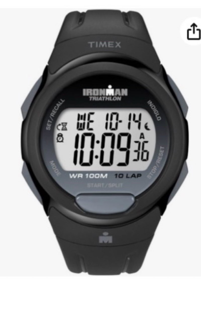 timex ironman core 10 lap full size - black