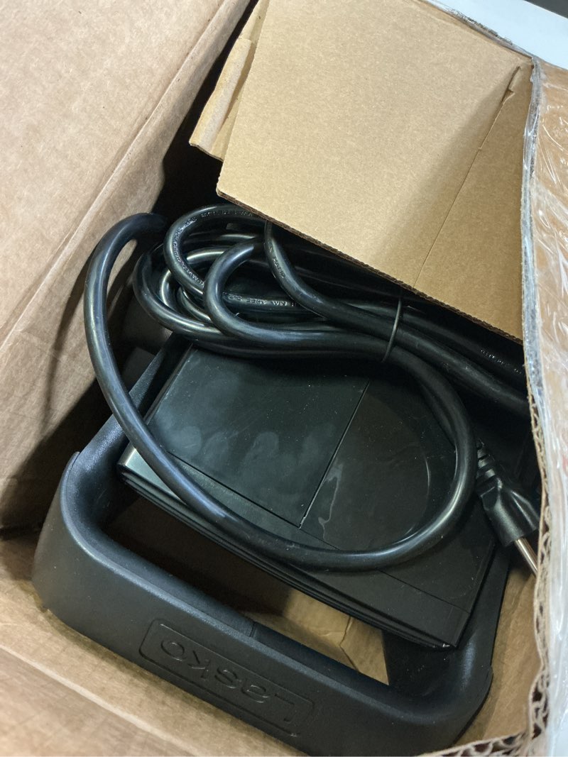 Condition photo showing Good Condition for Lasko Portable Utility Fan, 12” 289 CFM Pivoting High Velocity Air Mover Blower Fan, 3 Speeds, 2 Accessory Outlets 120V, Black, U12104 Classic