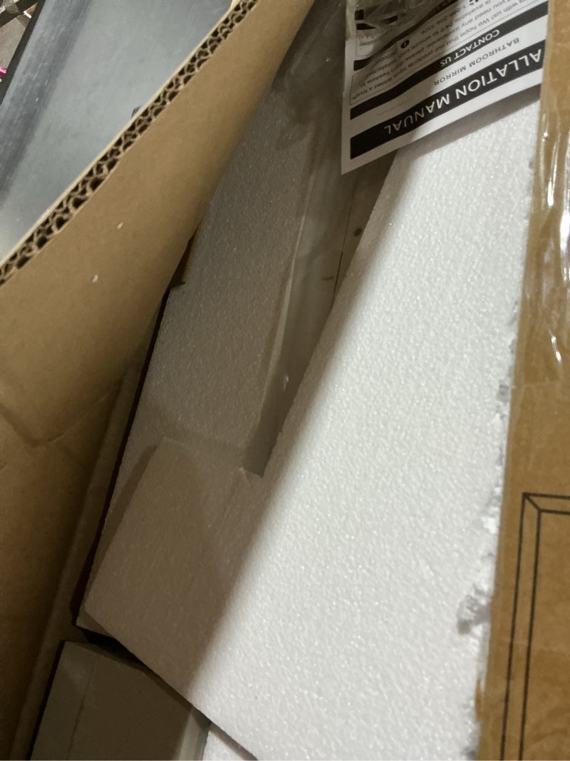 Condition photo showing Good Condition for TETOTE 16" x 24" Rectangle Wall Mirror Frameless Bathroom Mirror Beveled Tempered Edge Mirror for Bathroom, Vanity 24"L x 16"W