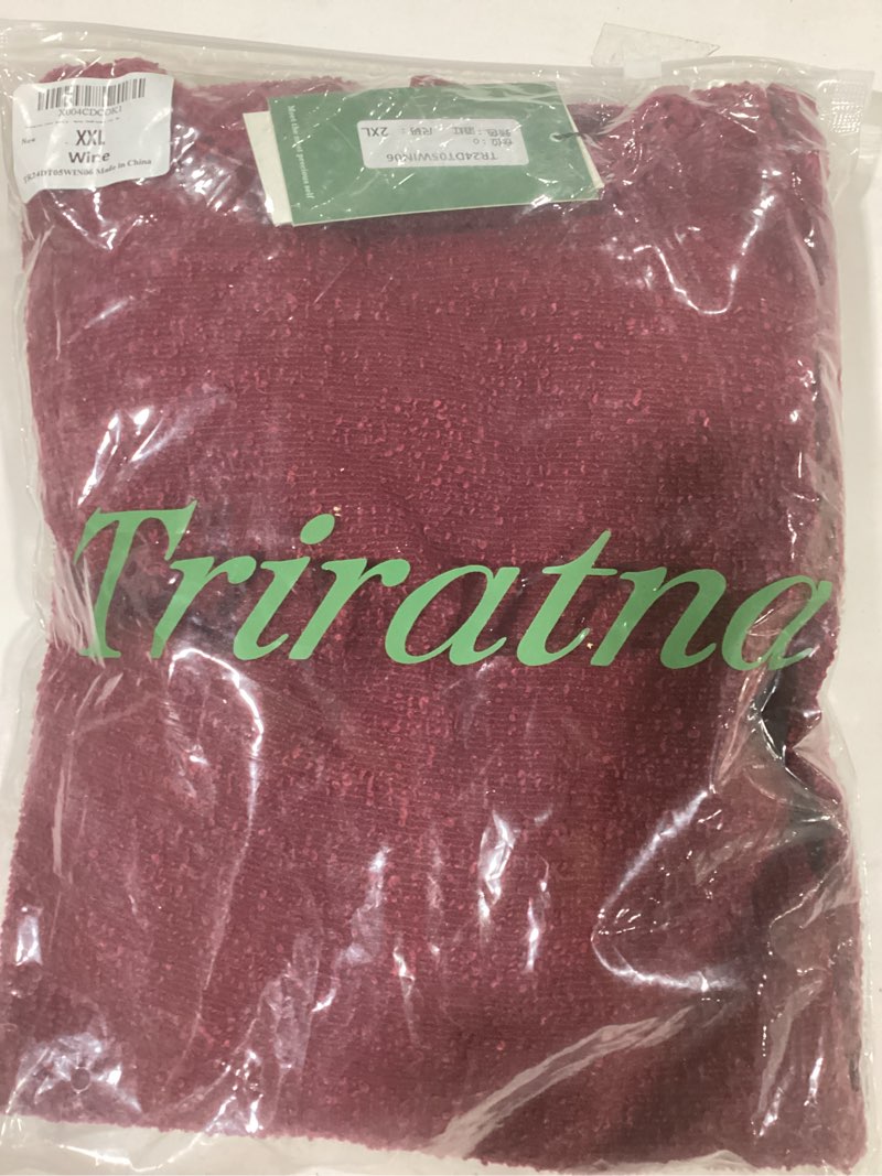 Condition photo showing Good Condition for Long Sleeve Shirts for Women Dressy V Neck Tweed Blouses Business Casual Fall Winter Tunic Tops Office Work Wine XX-Large