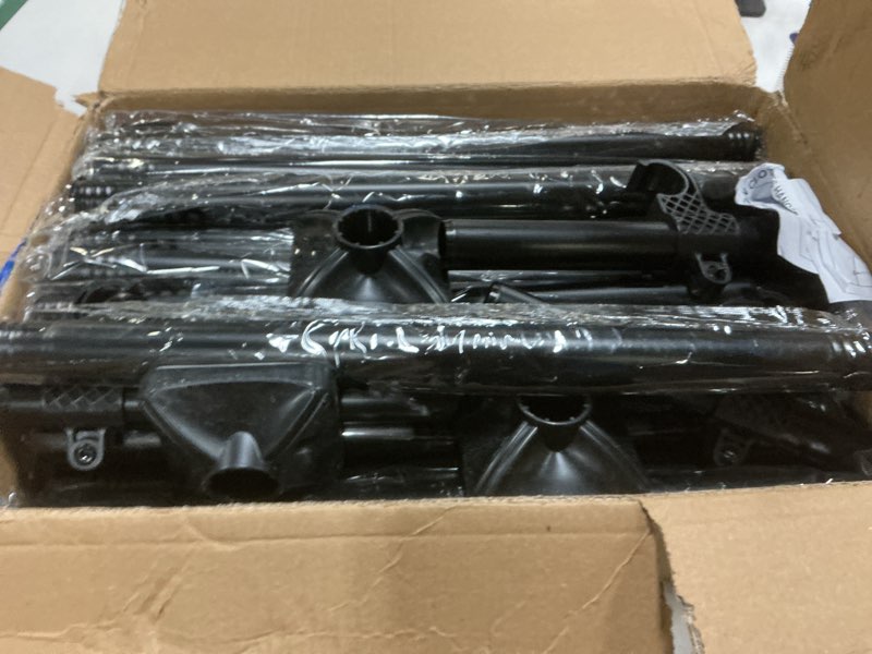 Condition photo showing Good Condition for Goovilla Room Divider for Room Separation, Tension Curtain Rods No Drilling, 4-10ft(H) 28-114inch(W) Adjustable Temporary Privacy Wall Divider, Heavy Duty Freestanding Space Partition Separator, Black 28-114 inch Black