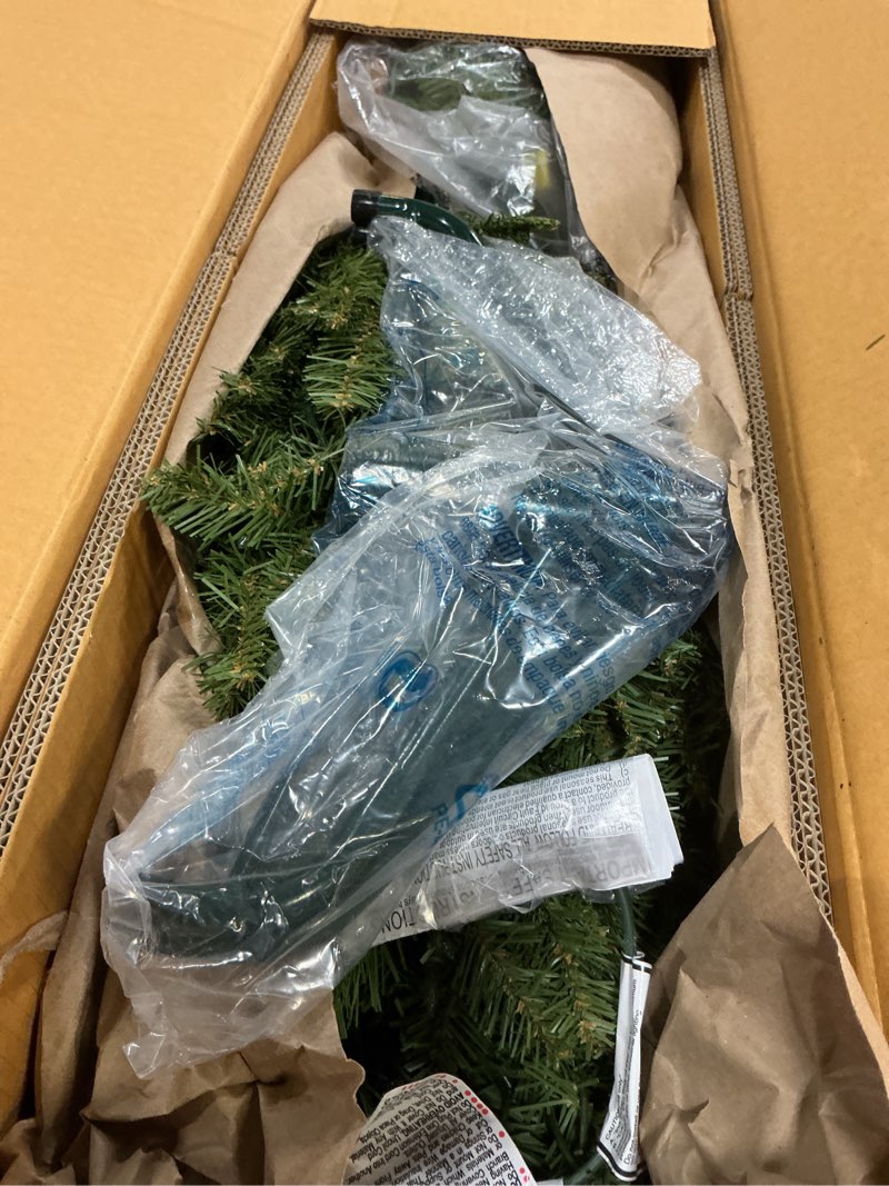 Condition photo showing Good Condition for National Tree Company 4.5 ft Pre-Lit Dunhill Fir Artificial Christmas Tree, 450 Clear Lights, 763 Tips, Includes Stand, Green