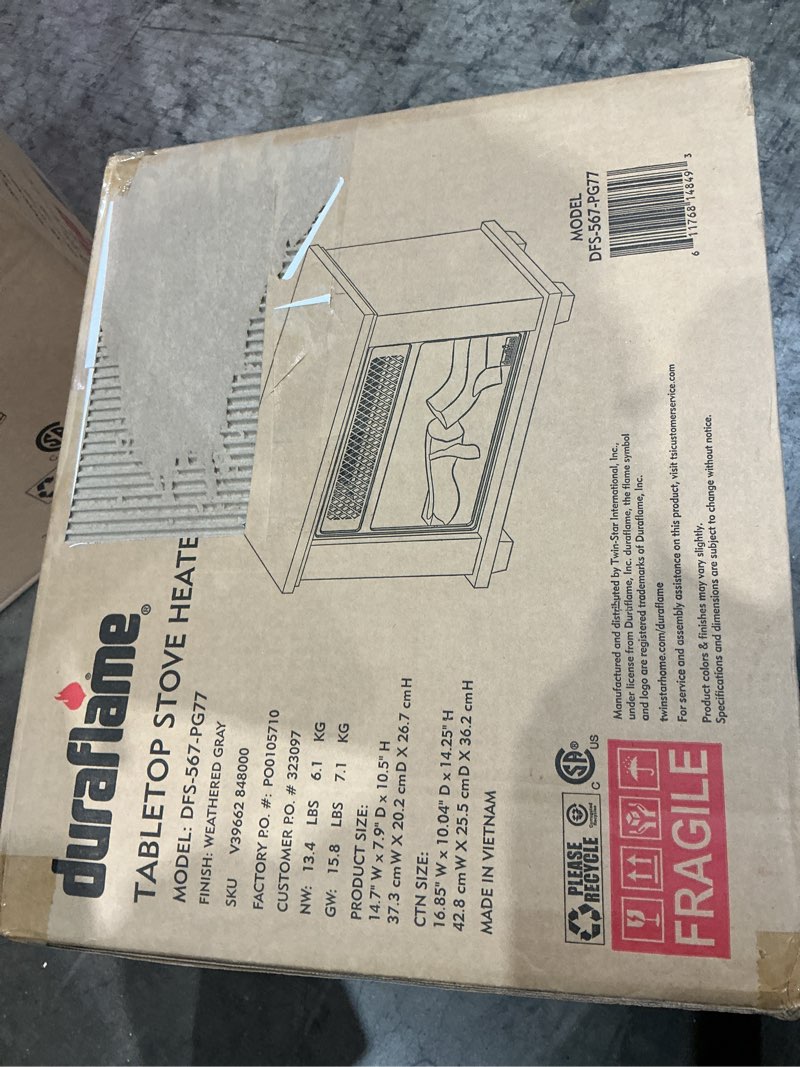Condition photo showing Good Condition for different color))duraflame  tabletop stove heate