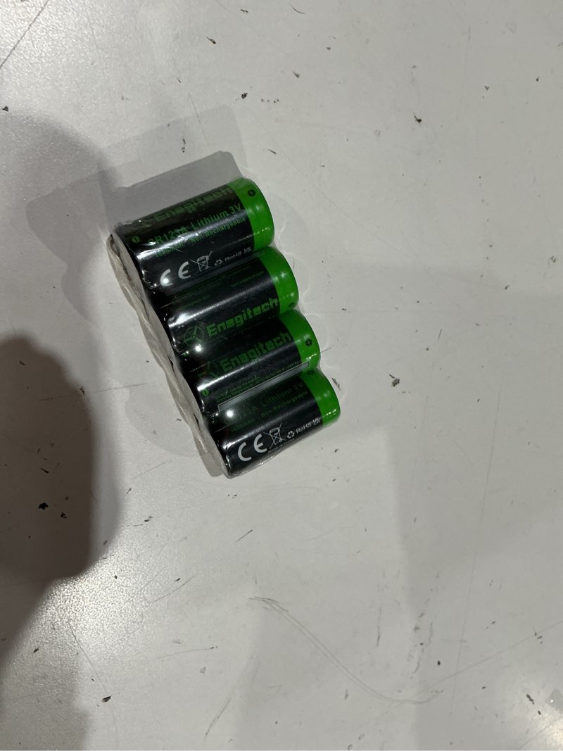 Condition photo showing Good Condition for enegitech cr123a 3v lithium battery, 123 3 volt lithium battery, for home security sensor motion sensor door lock high intensity flashlights long-lasting non-rechargeable (cr123a 4 pack)