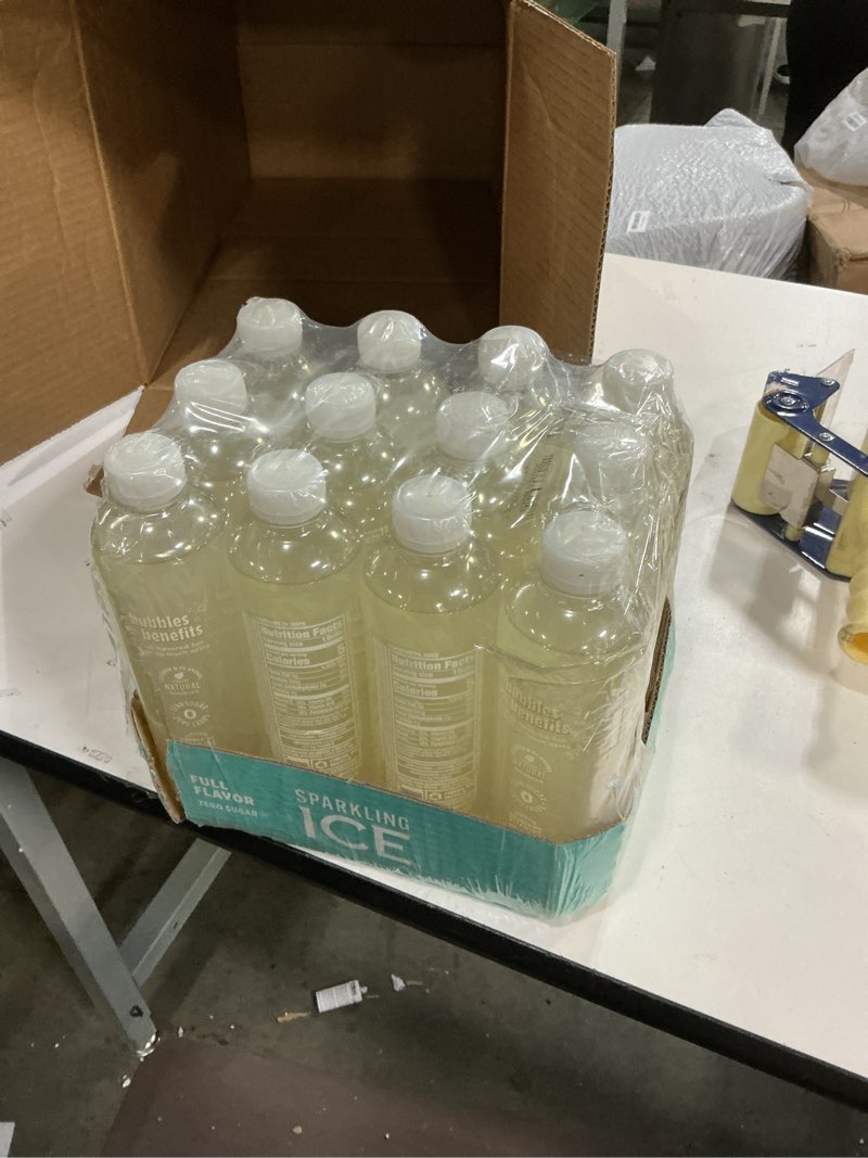 Condition photo showing New/Like New for ((08/13/26))Sparkling Ice, Classic Lemonade Sparkling Water, Zero Sugar Flavored Water, with Vitamins and Antioxidants, Low Calorie Beverage, 17 oz Bottles (Pack of 12)