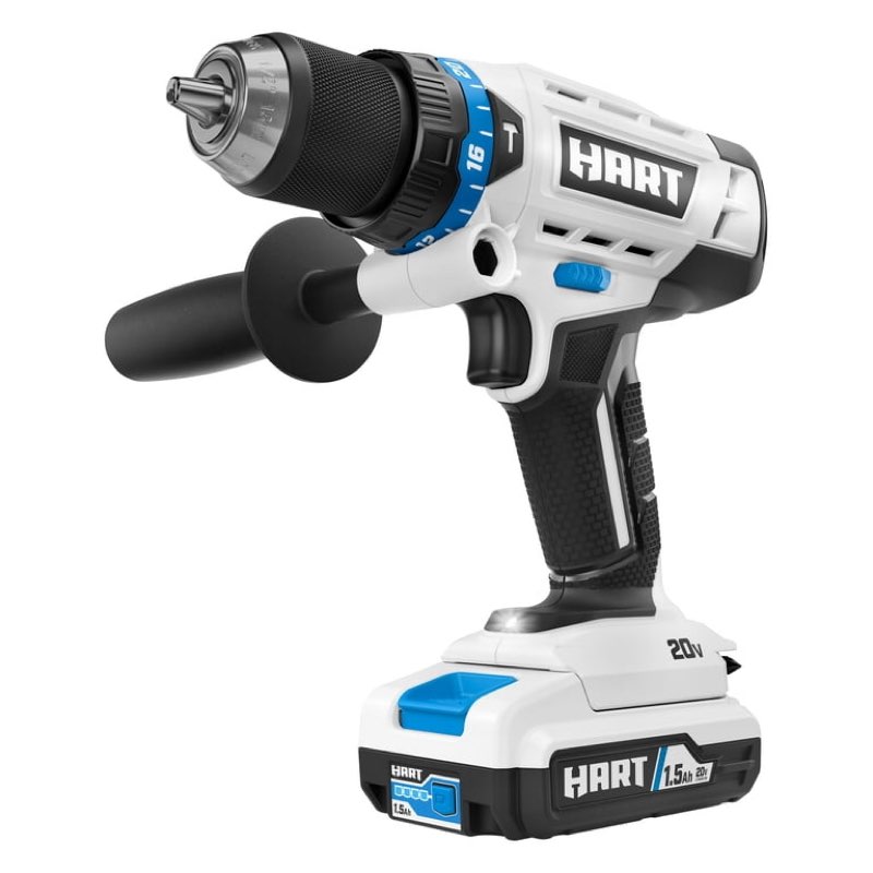 hart 20-volt 1/2-inch cordless hammer drill kit, gen2