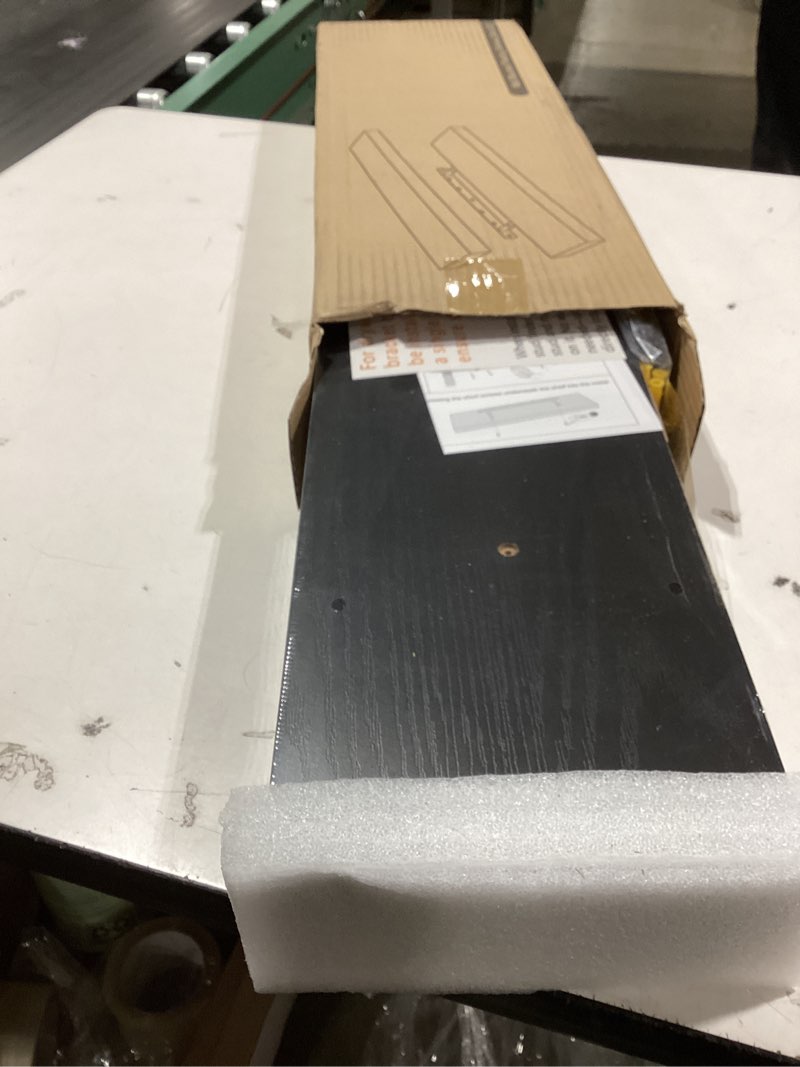 Condition photo showing New/Like New for BAYKA Floating Shelves for Wall, 22.5 inches Black Wall Shelves for Bathroom, Bedroom, Living Room, Kitchen & Book, Hanging Display Decor Organizer Shelf with 22 lbs Capacity A. Black - Universal Classic Style 22.5inches