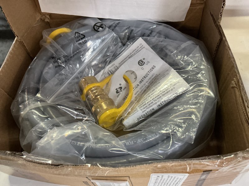 Condition photo showing New/Like New for skyflame 1/2" id natural gas conversion hose kit 50k btu | 12ft, quick connect/disconnect fittings, bbq, grill, fire pit, pizza oven, patio heater and more ng appliance use