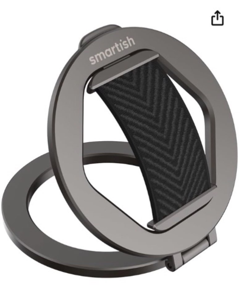 smartish® magsafe grip kickstand - quickstand - magnetic cell phone finger loop grip - [dual-sided m