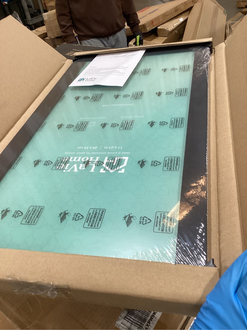 Condition photo showing Good Condition for LaVie Home 11x22 Newspaper Frame Without Mat, Black Frame with High Definition Plexiglass, Fits 11x22 Inch Newspaper, Assorted Media Cover Frame?1 Pack? 11x22 Black