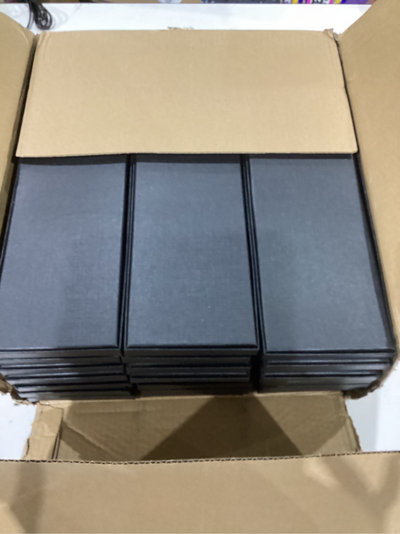 Condition photo showing Good Condition for Shinylin 24 Pcs Gift Wrap Tie Boxes Valentines Men Women Sock Scarves Gifts Boxes with Lids 14 x 4.3 x 0.75'' Bulk Cardboard Paper Gift Box for Valentines Birthday Wedding Engagement (Black) Black 24