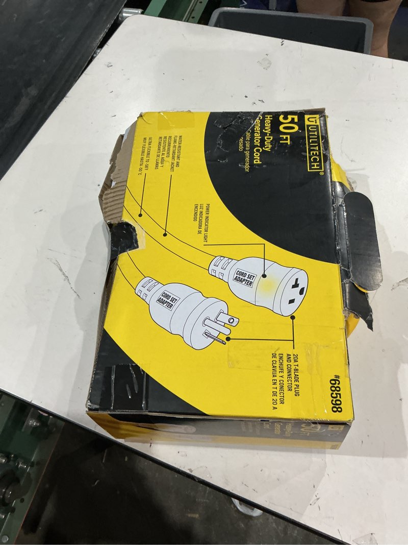 Condition photo showing Good Condition for utilitech 50-ft 20-amp 125-volt 10-gauge yellow outdoor generator cord