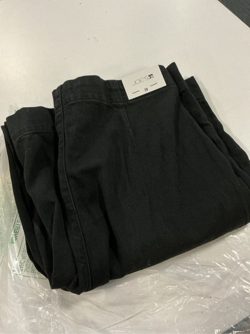 Condition photo showing Good Condition for joe's women's the clean denim high rise wide leg trouser 28 black