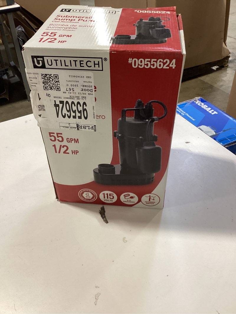 utilitech 1/3-hp 115 -volt 40-gallon aluminum submersible sump pump