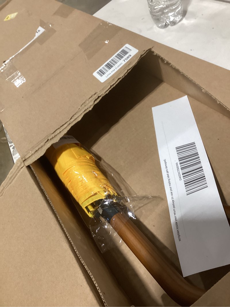 Condition photo showing Good Condition for 52" Arc Classic Wooden Handle Umbrella,vintage long handle umbrellas for rain,big black j handle cane umbrella,Automatic Umbrella with curved handles Yellow