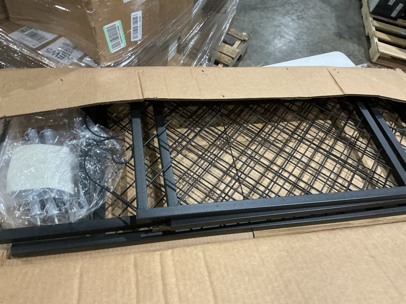 Condition photo showing As Is for zhongma 2 pack metal garden trellises for climbing plants, 77.2 inch tall metal fence plant support trellis for flower and vagetable 32"w x 0.8"d x 77.2"h (2 pack)